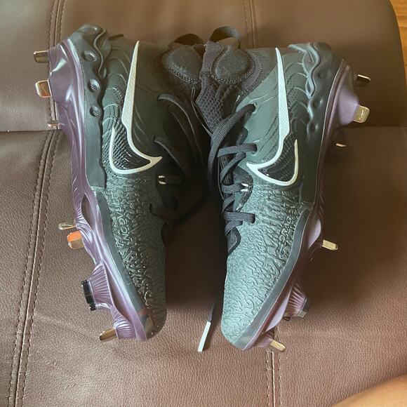 Nike Black Grey Nike Alpha Huarache NXT Metal Baseball Cleats, Sz 7.5 -- NWOB - Picture 9 of 12